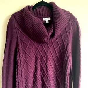 Calvin Klein Rich Burgundy Cowl Neck Sweater
